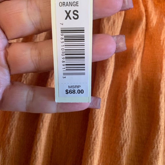 Womens Max Studio orange top - Picture 4 of 6